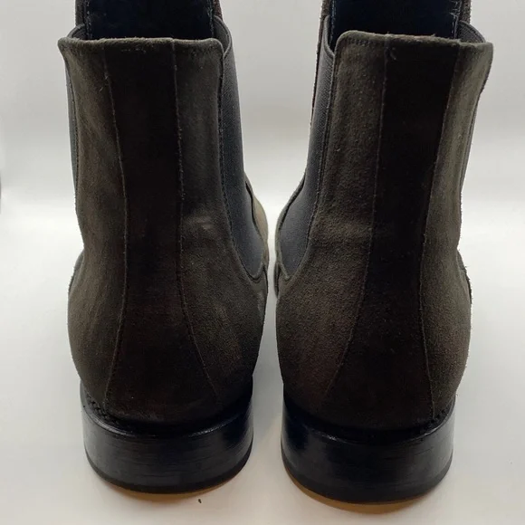 Thursday Boot Company Dark Olive Suede Chelsea Boots - Picture 4 of 10